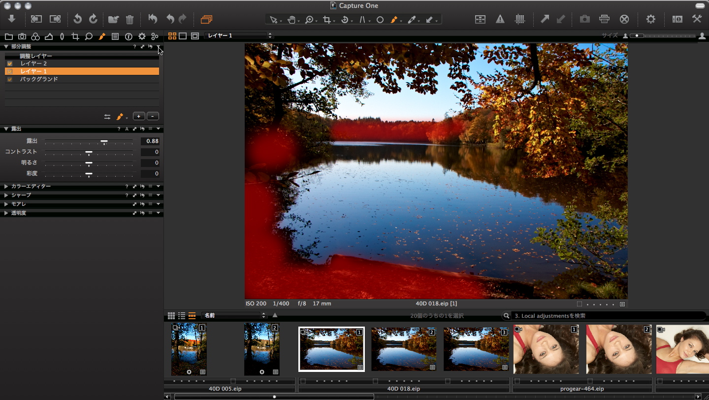 Capture One 6.2 - 部分調整マスクの反転とレイヤーのコピー: Phase One Japan デジタルバック通信